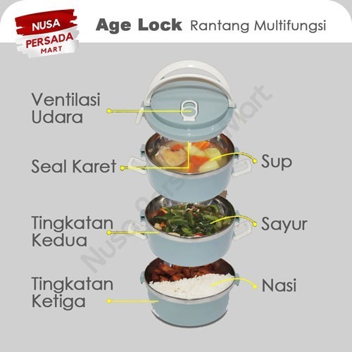 Age Lock Llb 31 Pn Rantang Kotak Makan Multifungsi