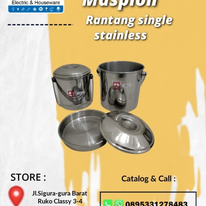 Rantang Tunggal Stainless Maspion