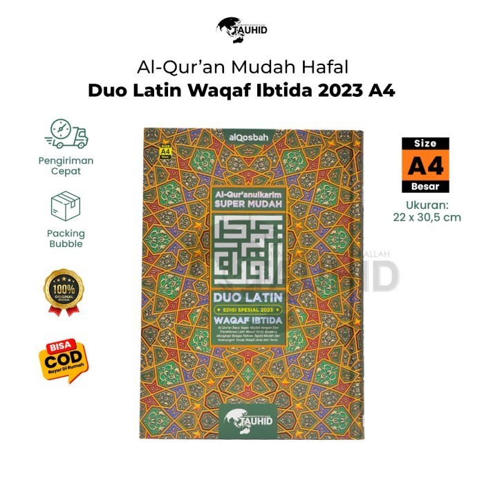 

Mushaf Al Madrasah Duo Latin A4 Edisi 2023 Al Qosbah