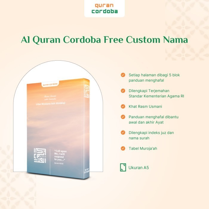 

AL QURAN CUSTOM NAMA TULIS NAMA DI COVER