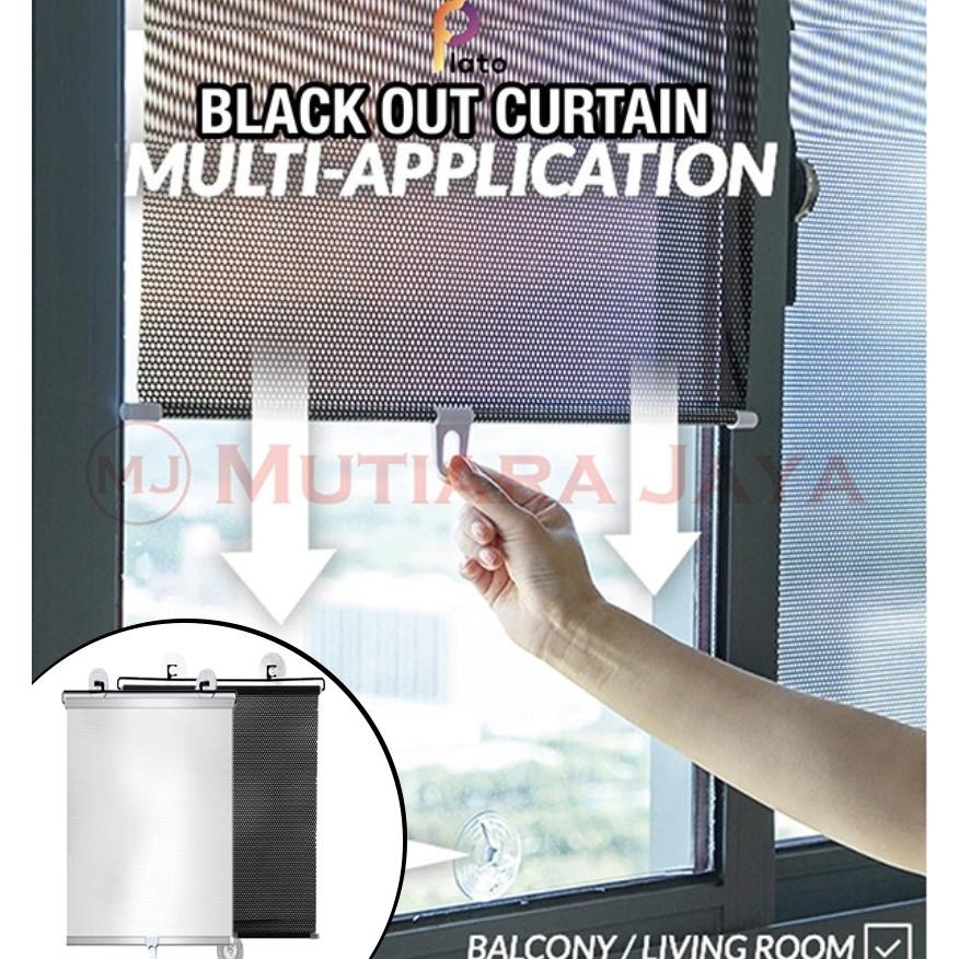 [PROMO] PLATO Tirai Jendela Gulung Tempel Rumah Kantor dapur Window Roll Blind