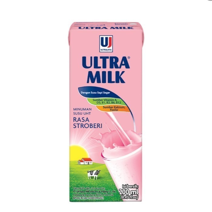 

ULTRA MILK Susu UHT Stroberi 200 ml