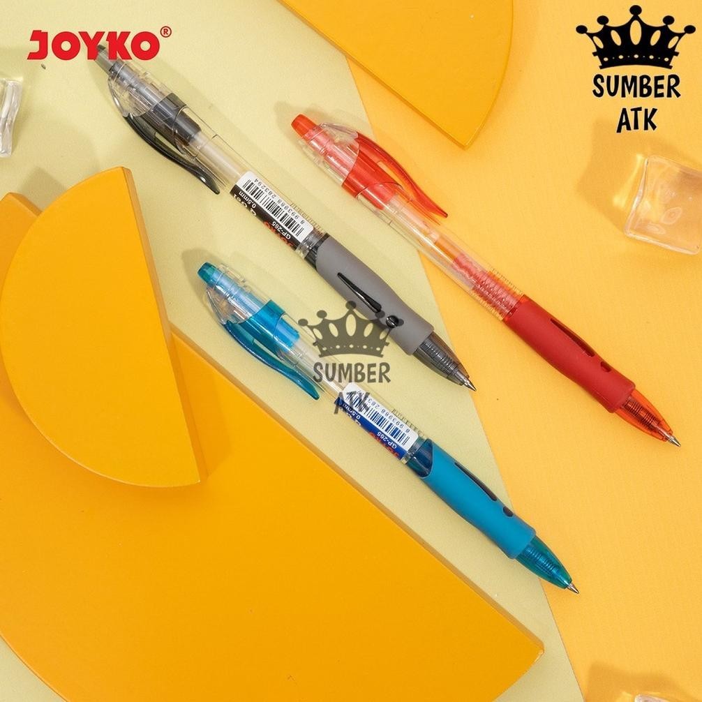 

[Promo][Cod][Gratis Ongkir] Gel Pen Joyko Gp-265 Black / Blue / Red Q 1 Lusin / 1 Box / 12 Pcs Gel 0.5 Mm Pulpen Pena Mirip K-1