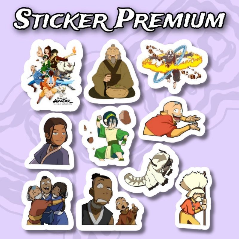 

Sticker Avatar The Last Airbender Pack isi 10 Pcs Waterproof