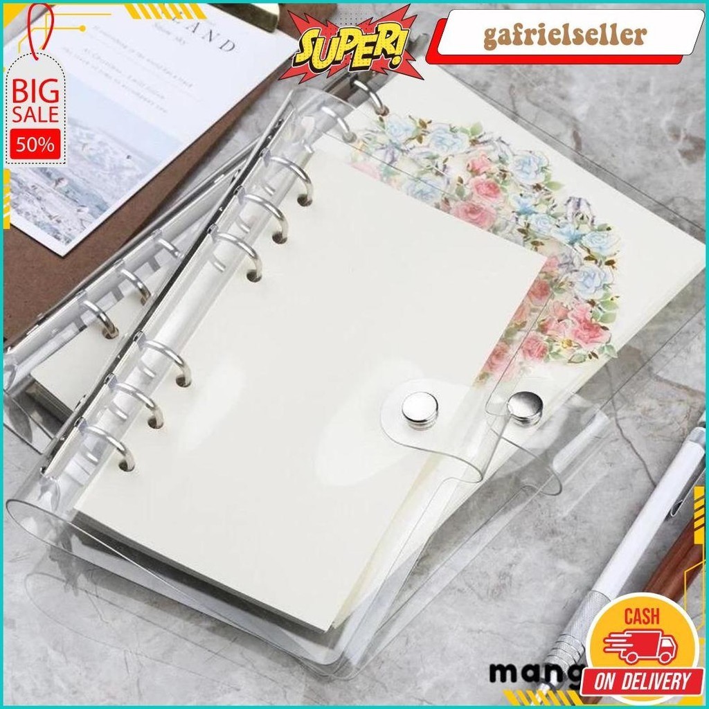 

COD A6/A5 BINDER BUKU CATATAN COVER CLEAR BINDER AESTHETIC SOFT PVC NOTEBOOK MG GRATIS ONGKIR