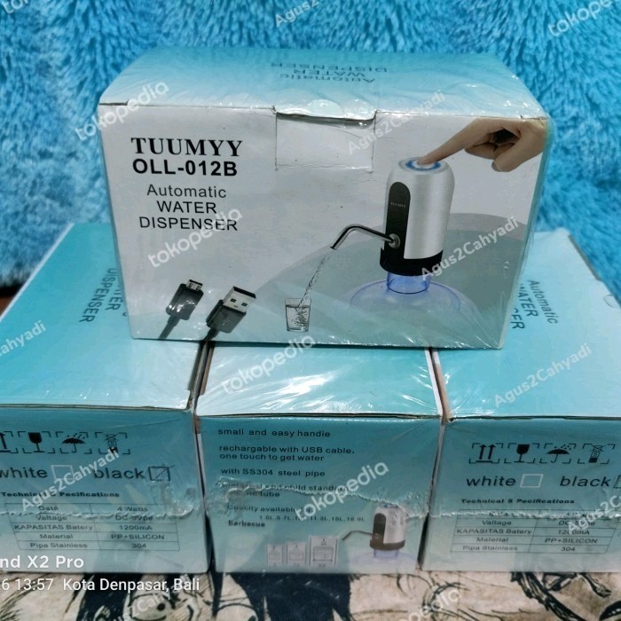 Silahkan Order] Pompa Galon Elektrik Recharge Dispenser Air Galon Rechargeable TUMMY