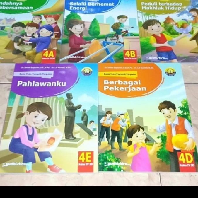 [Ready] Paket Buku Sd Teks Tematik Terpadu Kelas 4 A B C D E Yudhistira