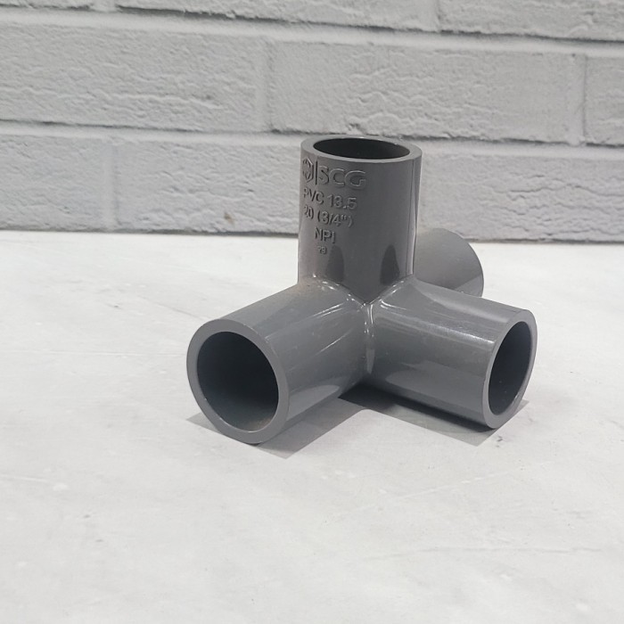 #@#@#@#@] Tee 4 way PVC 3/4"