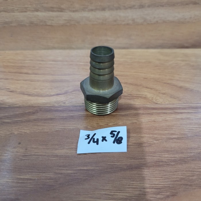 %%%%] NEPEL SELANG 3/4" DRAT LUAR 5/8" KUNINGAN