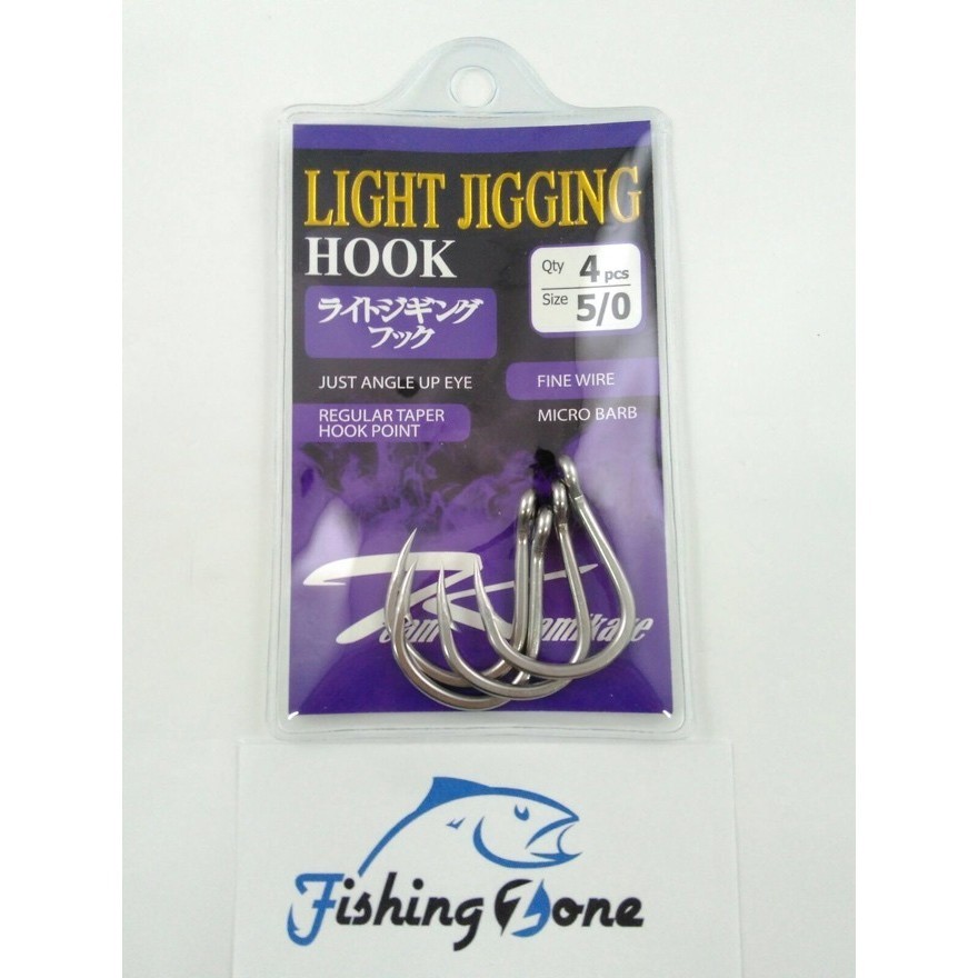 Team Kamikaze LIGHT JIGGING HOOK 5/0 - Silver