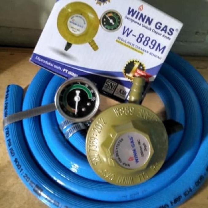 [Baru] Regulator Matic Winn Gas W 889 M Biogaz Selang Lpg 700 Psi Asli Dn