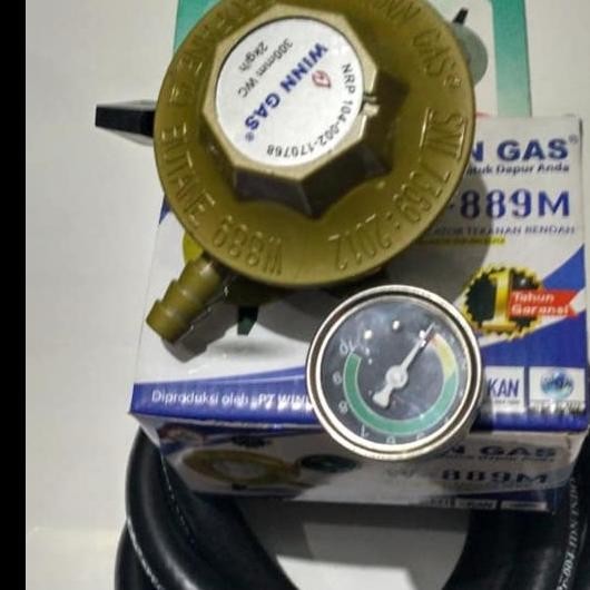 [Baru] Regulator Winn Gas Sle 889 M / W 889 M Selang Gas Lpg 500 Psi Asli Dn