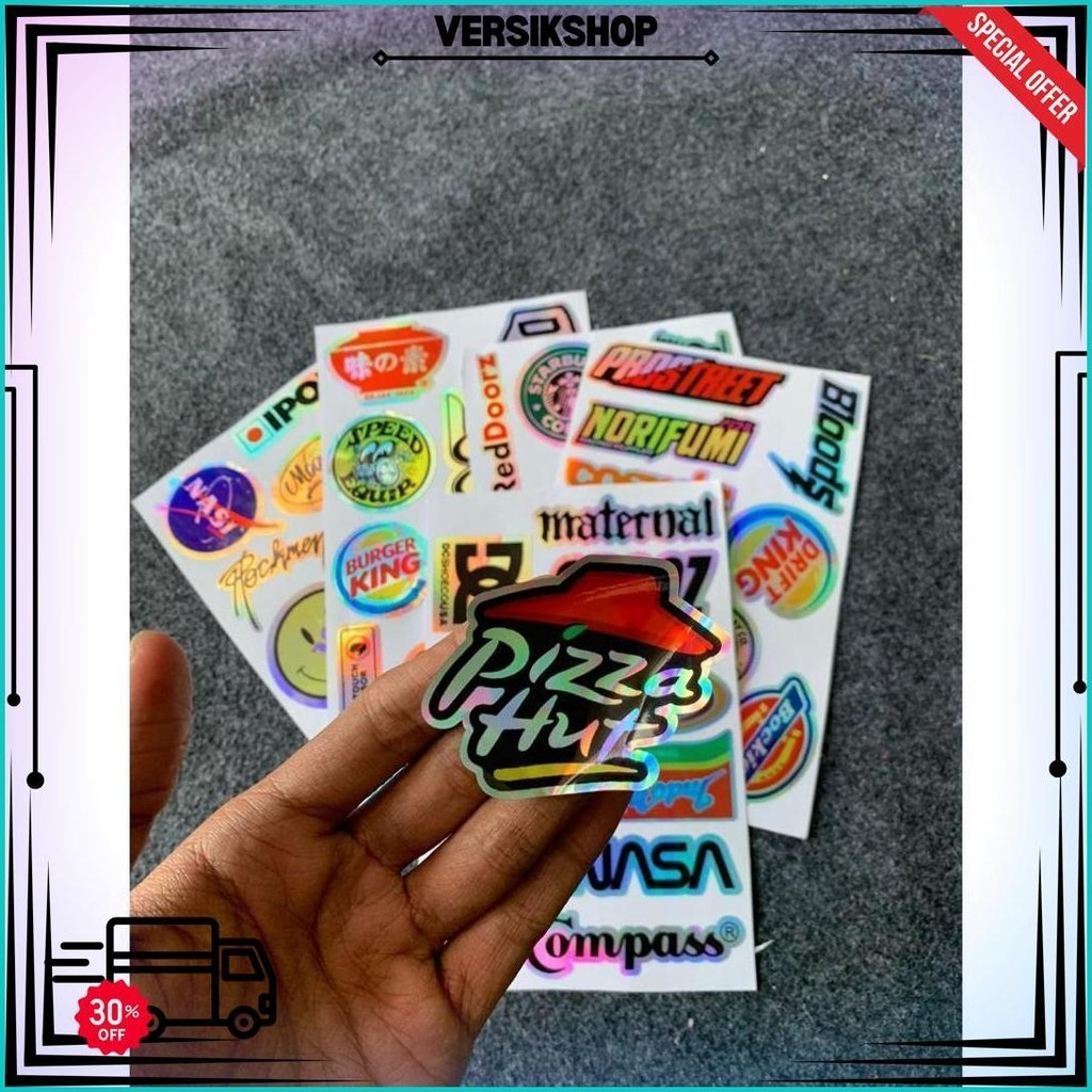 

Hologram 50 Pcs Sticker Random Aesthetic Anti Air Untuk Laptop Case Dll 101015 Best Seller