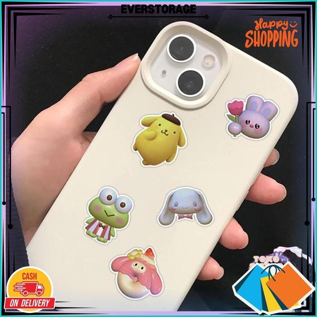 

[Ts] 100Pcs Stiker Lucu Sanrio Stiker Kartun 3D Gelas Air Stiker Tahan Air Stiker Kartu Album Tahan Air Motif Kartun Lucu Kreatif Best Seller