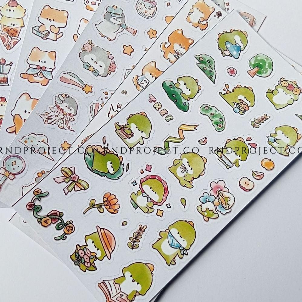 

Stiker Aesthetic Cute Series Sticker Aesthetic Deco Planner Album Scrapbook Journal Freebies Notes Diy Sticker Size 6,7 X 13,2 Cm Cod