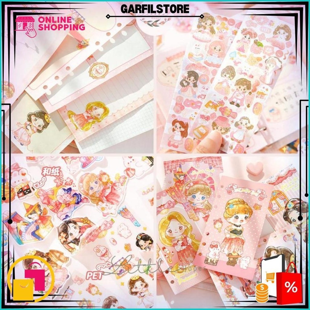 

(Free Gift) Paket Journal Set 11 In 1 Dan 9 In 1 Box Tenteng Pu Leather Binder Notebook A6 / Castle Rabbit Series / Gift Box Hadiah Termurah Unik / Catatan Diary / Pet Sticker Lucu / Washi Tape / Scrapbook Kit Lengkap / Gantungan Akrilik Lebaran Promo