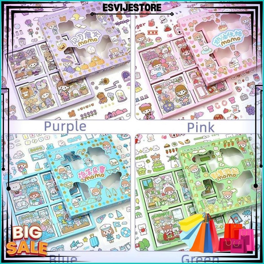 

100 Lembar Stiker Motif Kartun Korea Lucu Anti Air Dekorasi Handbook Scrapbook Diy Mainan Stiker Viral Momo Promo