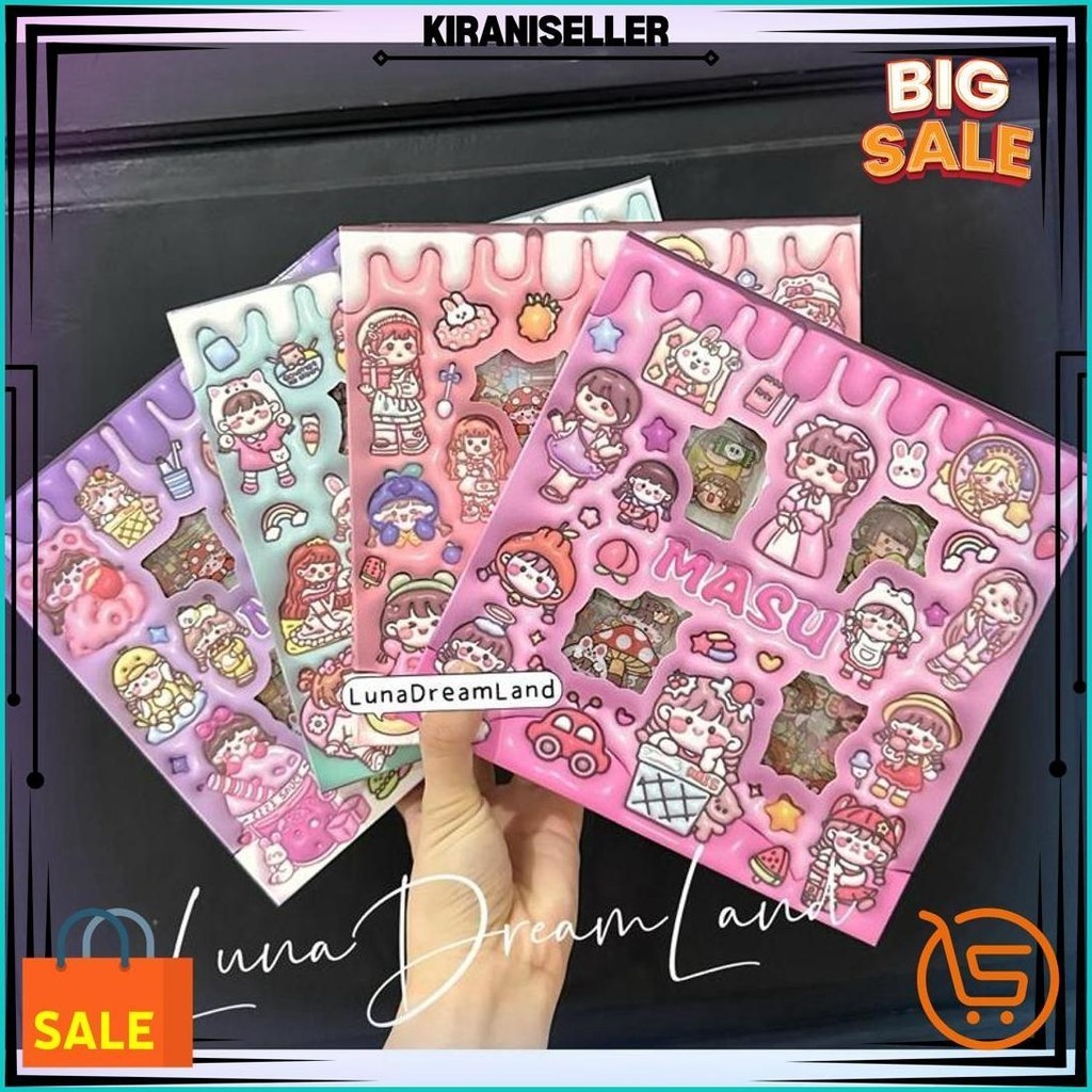 

Sticker Lucu Masu Mix Warna Isi 100 Lembar Sticker Pvc Anti Air Best Seller