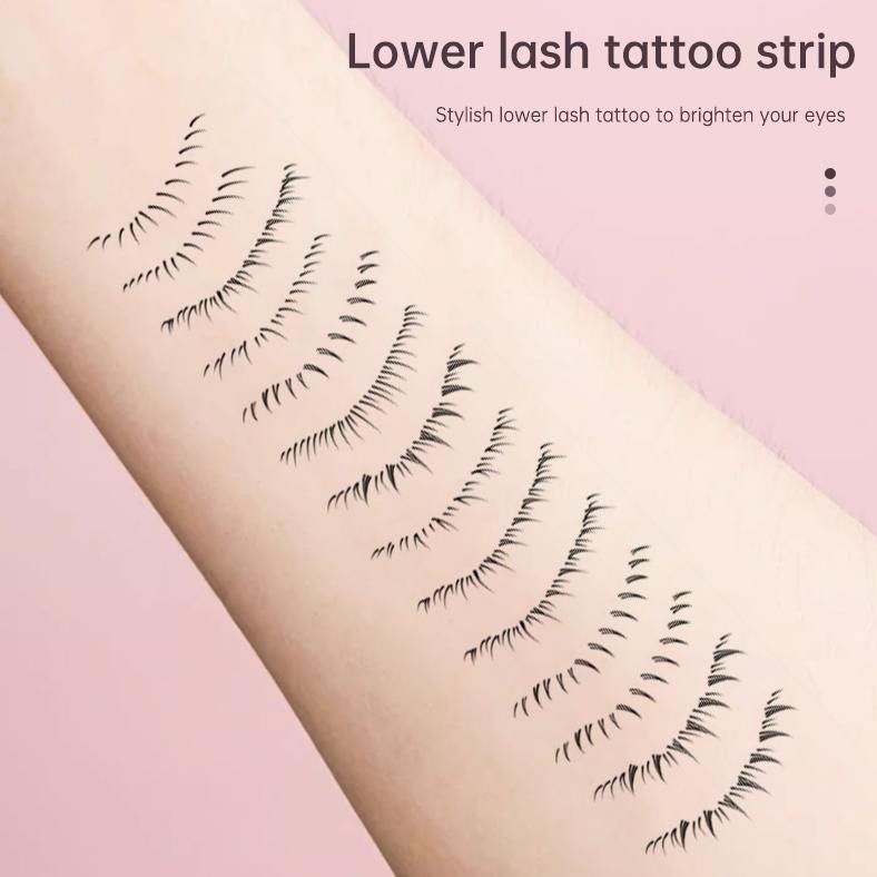 Cod- Sticker Eyelash Natural 4D Stiker Bulu Mata Bawah Waterproof Stiker Tato Bulu Mata Palsu Lower 