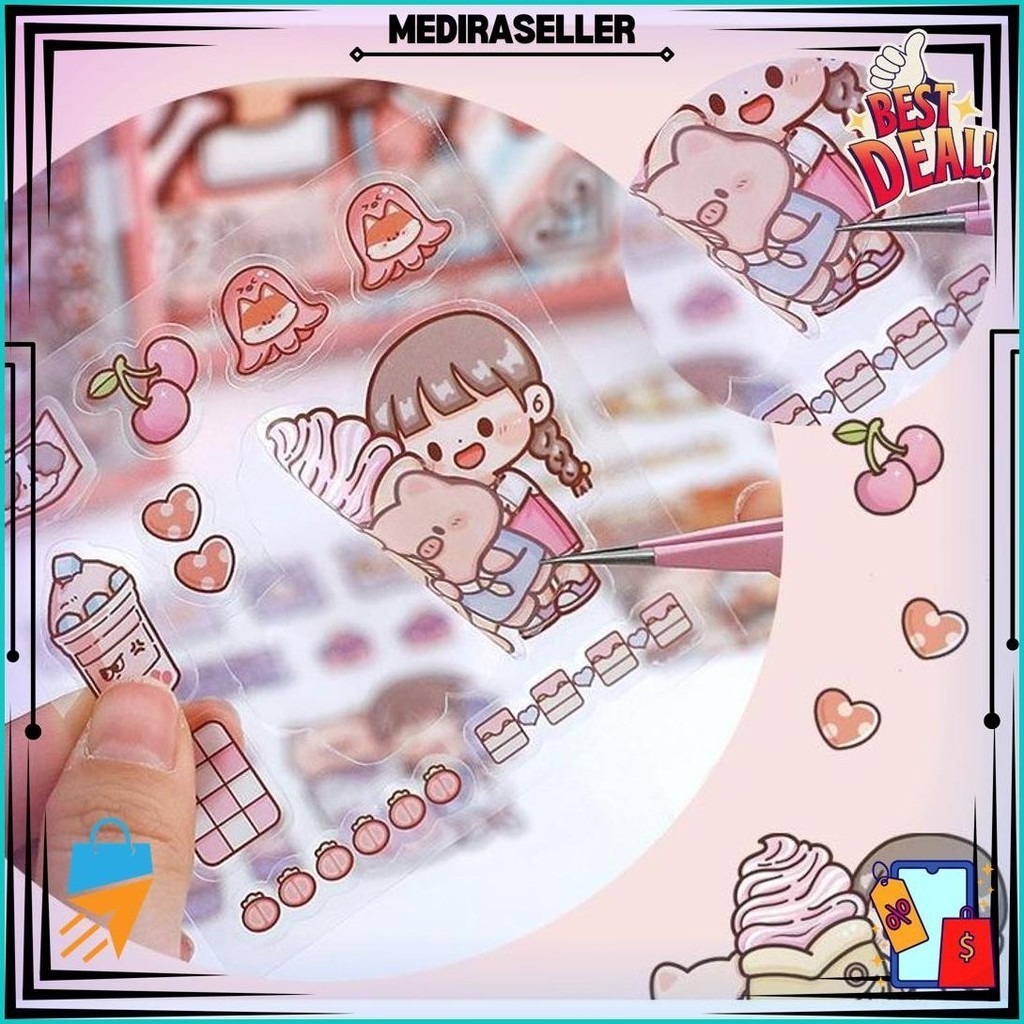 

CodSanrio Sticker Box Stiker Lucu Sticker Kartun Korea Motif Anti Air Lembar Sticker Waterproof Sticker Best Seller