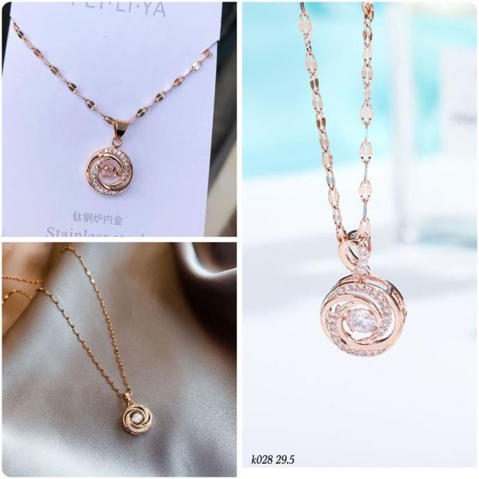 Kalung dancing stone titanium/kalung titanium dancing stone bulat