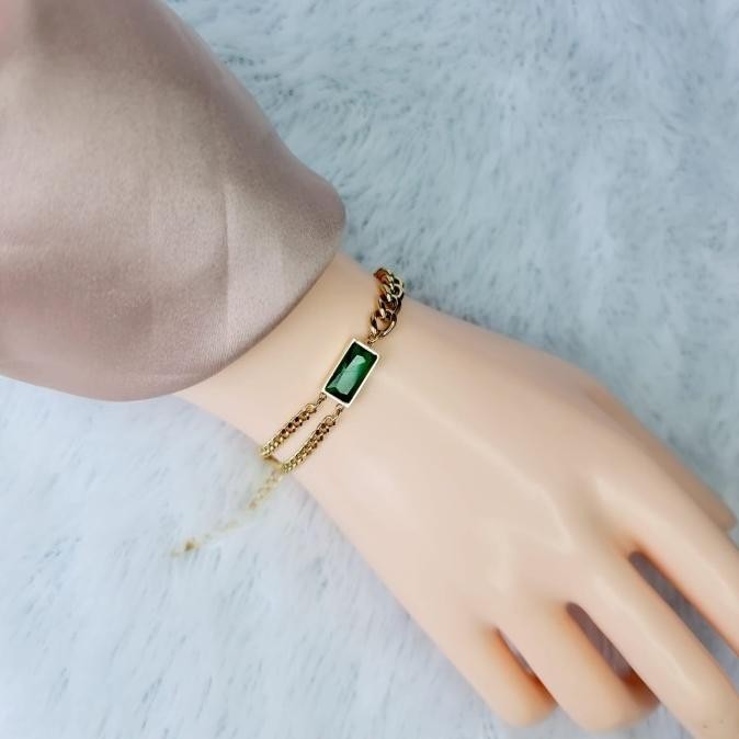 gelang tangan titanium sisik naga/gelang tangan sisik naga mata hijau