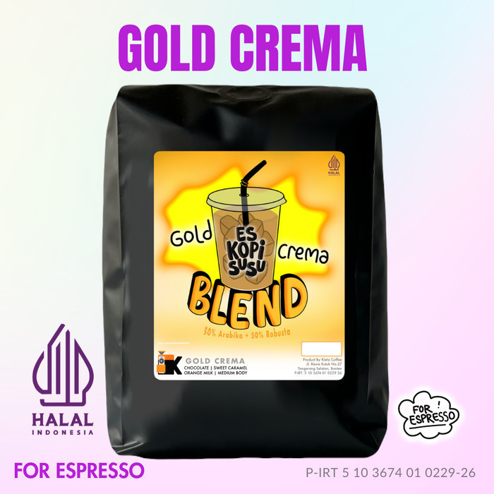 

Kopi Gold Crema Espresso Blend 1Kg Untuk Kopi Susu