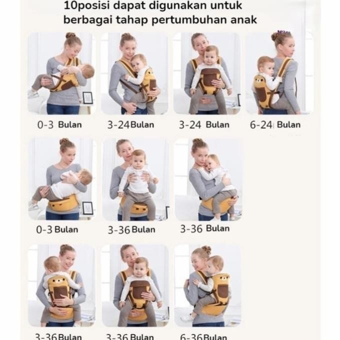Gendongan Bayi Multifungsi 10 In 1 / Baby Hipseat
