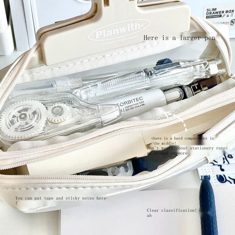 

COD Muji Snoopy Cute Large Capacity Pencil Case/pensil pouch/make up tas/Kotak Pensil er-23