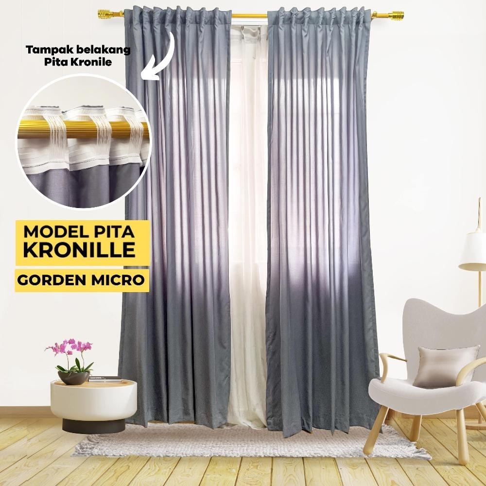 [PROMO] Gorden Jendela Micro Pita Kronille Gorden Minimalis  pembatas ruangan tirai jendela kecil