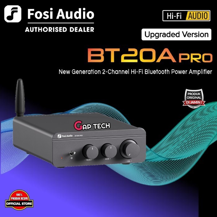 Terlaris Fosi Audio Bt20A Pro 2-Channel Hi-Fi Bluetooth Power Amplifier