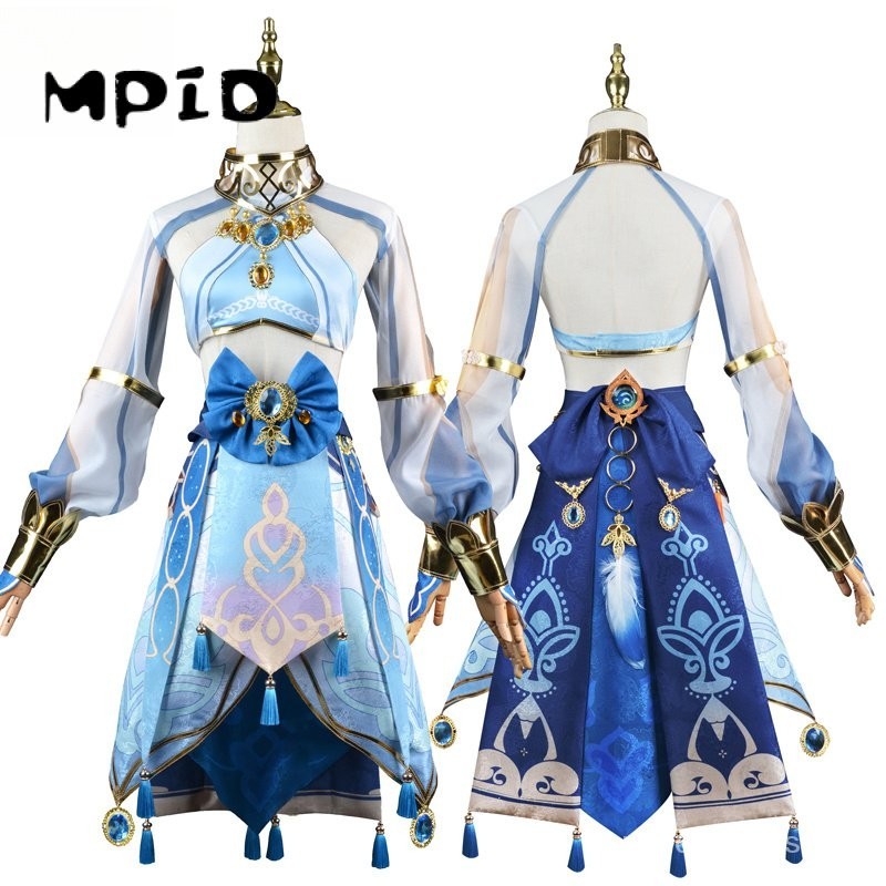 【MPID】Genshin Impact Cosplay Nilou Costume Wanita Kostum Nilou Teguran Wig Shoes Carnival Uniform An