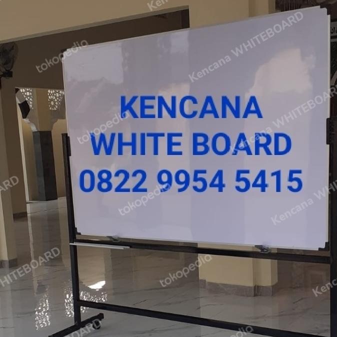 

Jual White Board Magnetik Standing Double Face 120~180 Cm