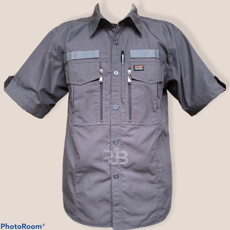 Baju Kemeja Tactical Pria Lapangan Outdoor Lengan Pendek Baju Kerja Proyek Wtac W Tac