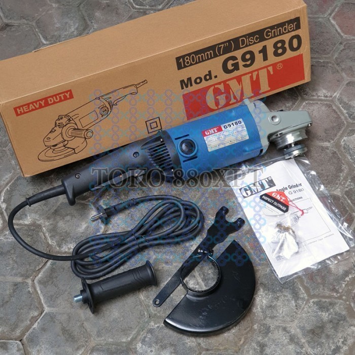 {{{{{{] GMT G9180 7" 180mm 180 mm Angle Grinder Mesin Gerinda Tangan Besar