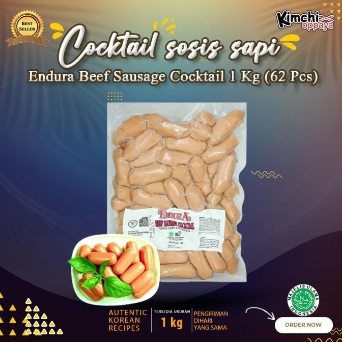 

Endura Cocktail Sosis Sapi Beef Sausage Cocktail 1 Kg Sosis Isi 62 Pcs