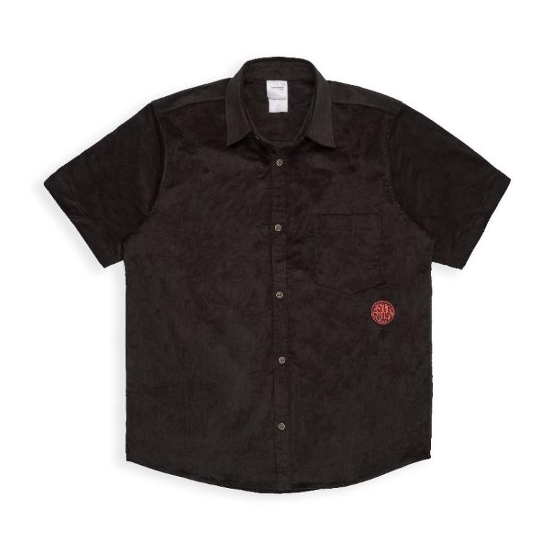 Baju Kemeja Tactical Pria Lapangan Outdoor Eastern Lengan Pendek Polos Corduroy Lengan Pendek Coklat