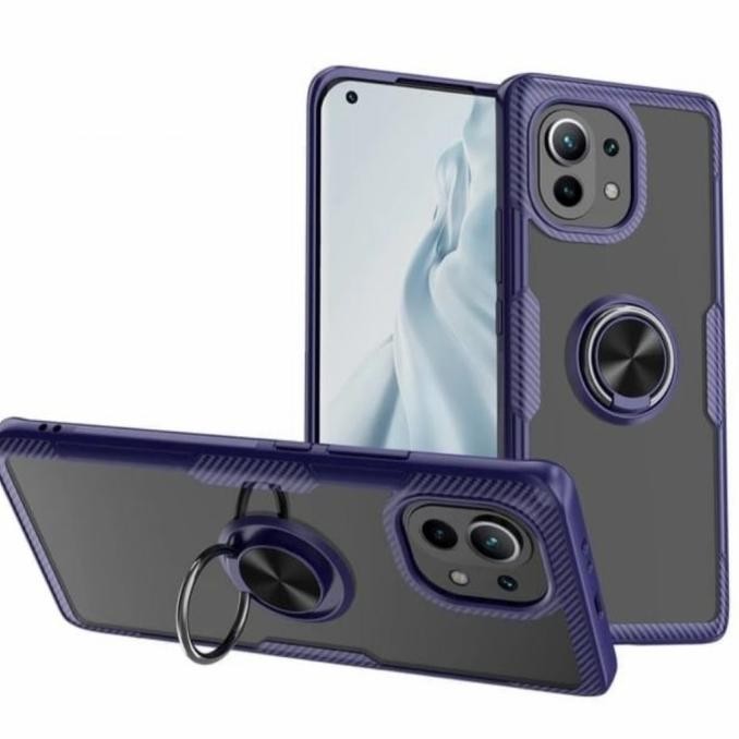 Verus Carbon Ring Stand Holder Xiaomi Mi 11 Mi11 Case Cover