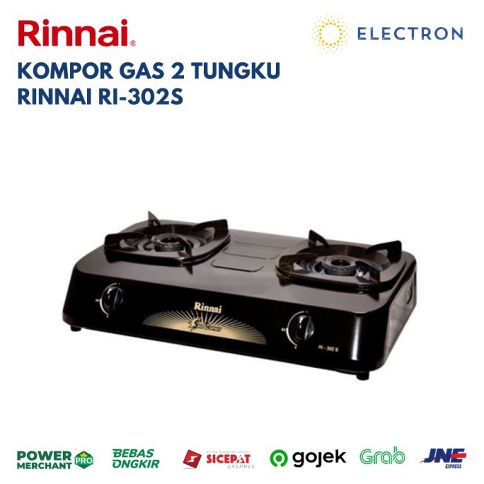 Kompor Gas Rinnai 2 Tungku Ri-302S (Ri302S)