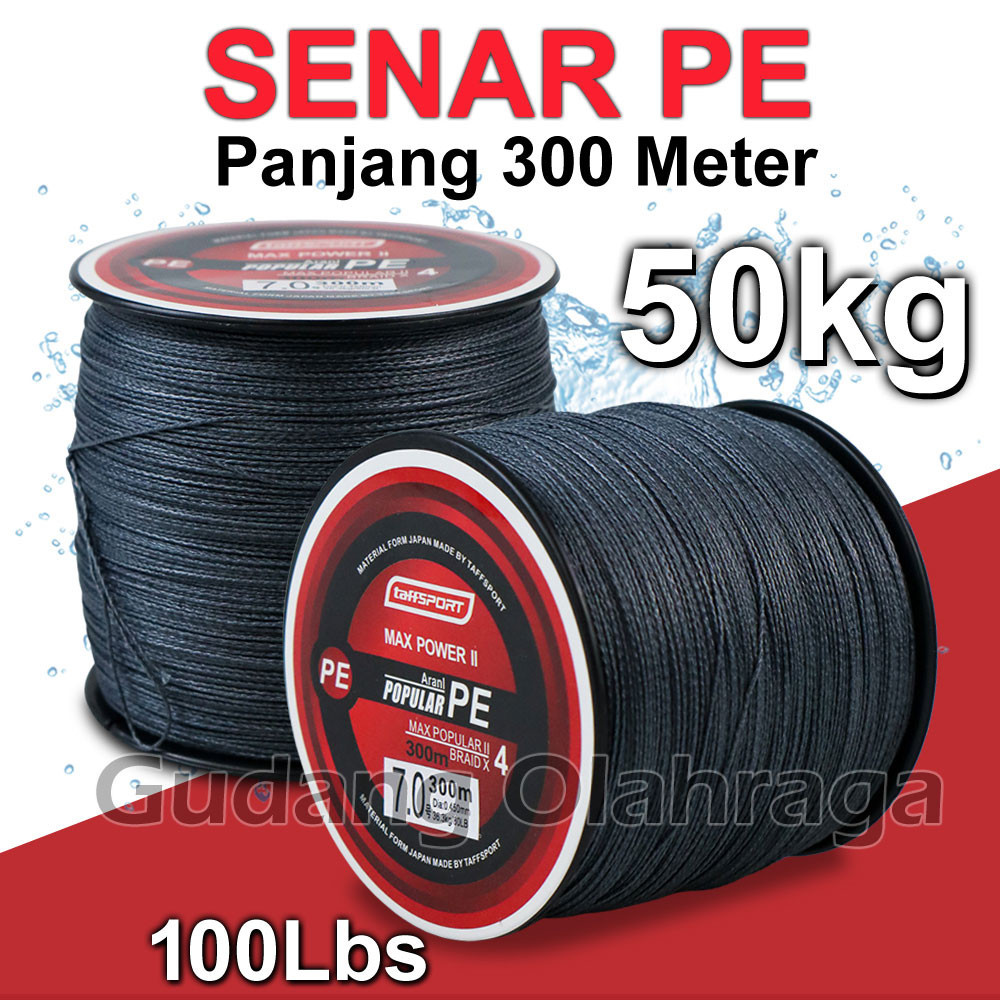 [Bahan halus dan Nyaman] TaffSPORT Braided Thick Line 300M Tali Benang Senar Pancing PE Murah Kuat