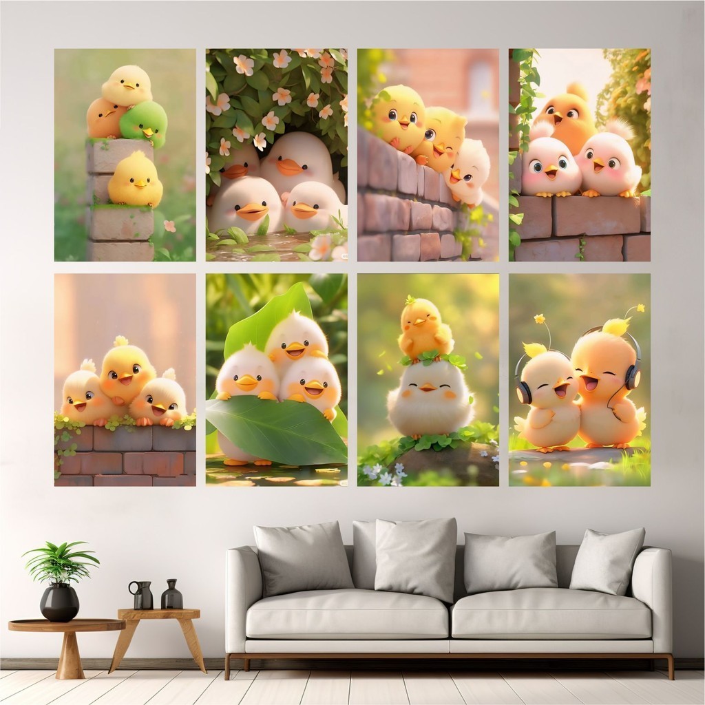 Hiasan Dinding Bayi Bebek | Poster Dinding Kayu Bayi Bebek