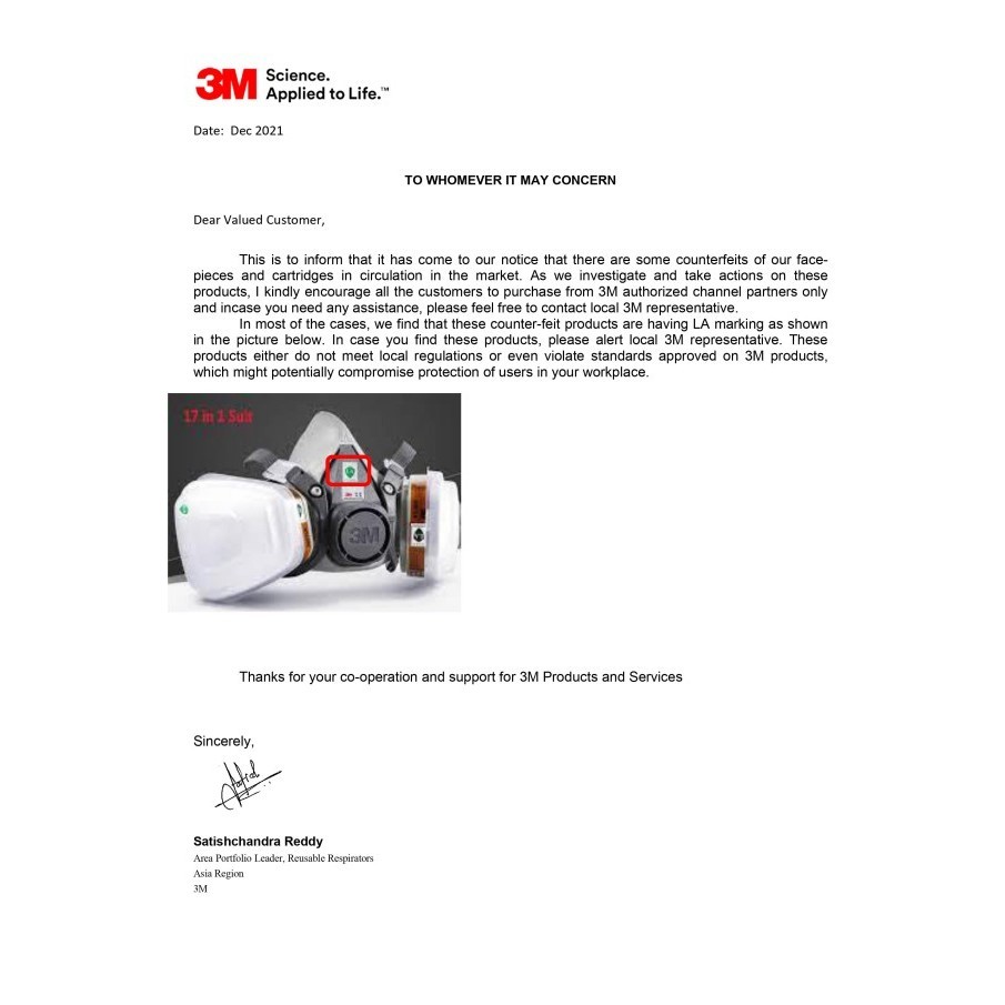 3M Half Fpiece Reusable Respirator 6200 (Masker 3M 6200)