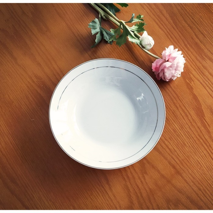 Piring Makan Keramik 9 Inch, 6 Piring/Setengah Lusin.