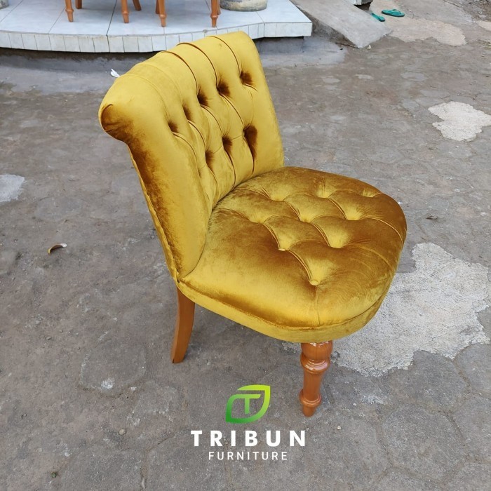 Kursi Sofa Single Meja Rias, Kursi Sofa Minimalis Jok Empuk Murah| Mebel Jepara