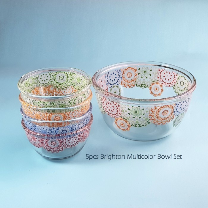 Brighton Mangkok Bowl Set 5Pcs (1 Big Bowl + 4 Small Bowl) Gmg3805