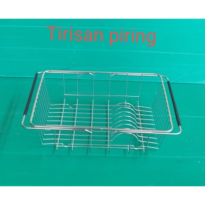 Tirisan Piring Stainless Rak Cuci Piring