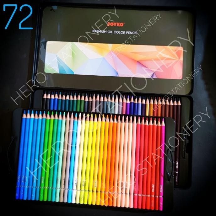 

Joyko pensil warna premium oil color pencil kaleng 72 warna TC126-72