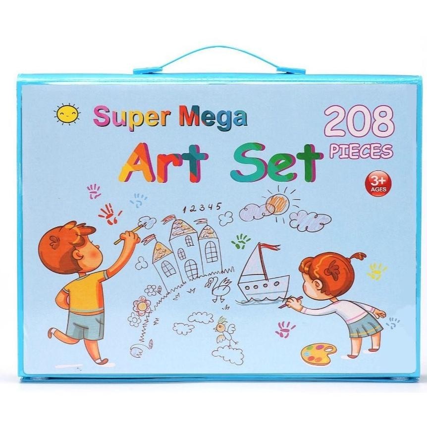 

PROMO KOMPLIT! ALAT MENGGAMBAR MEWARNAI ANAK / PENSIL WARNA KRAYON ANAK - MEGA ART 208 PCS - KADO ULTAH GF21