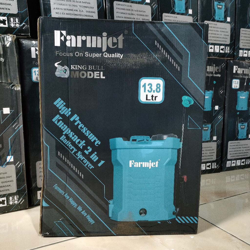 Semprot sprayer elektrik farmjet 13,8liter untuk pertanian sprayer electrik dan manual