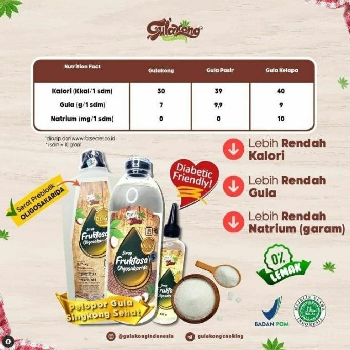 

Gulakong Gula Singkong Cair Gula Diabetes 2,75Kg April Staroutlet